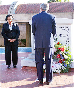 W pisses on MLKs grave