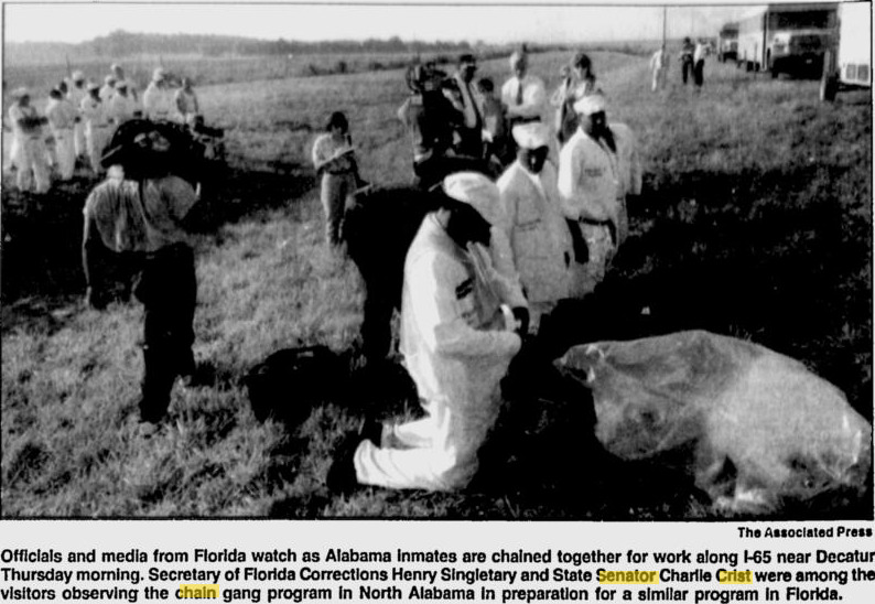 menshackled Shackled prisoners Alabama 1995